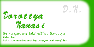 dorottya nanasi business card